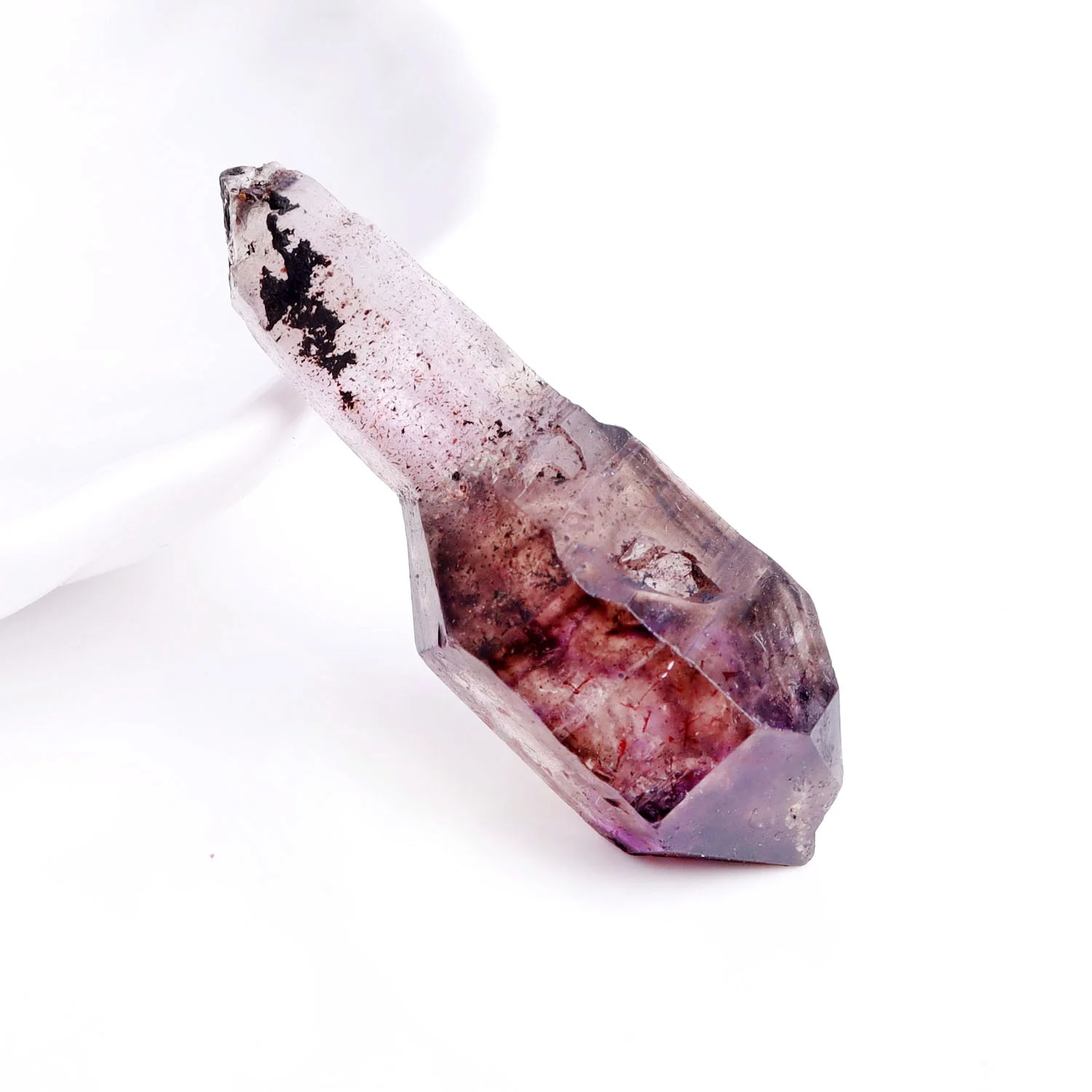 

1PC Rare Natural Rough Super Seven Skeletal Bone Crystal Scepter Purple Rock Stones Quartz Raw Specimen Pendant Healing Decor