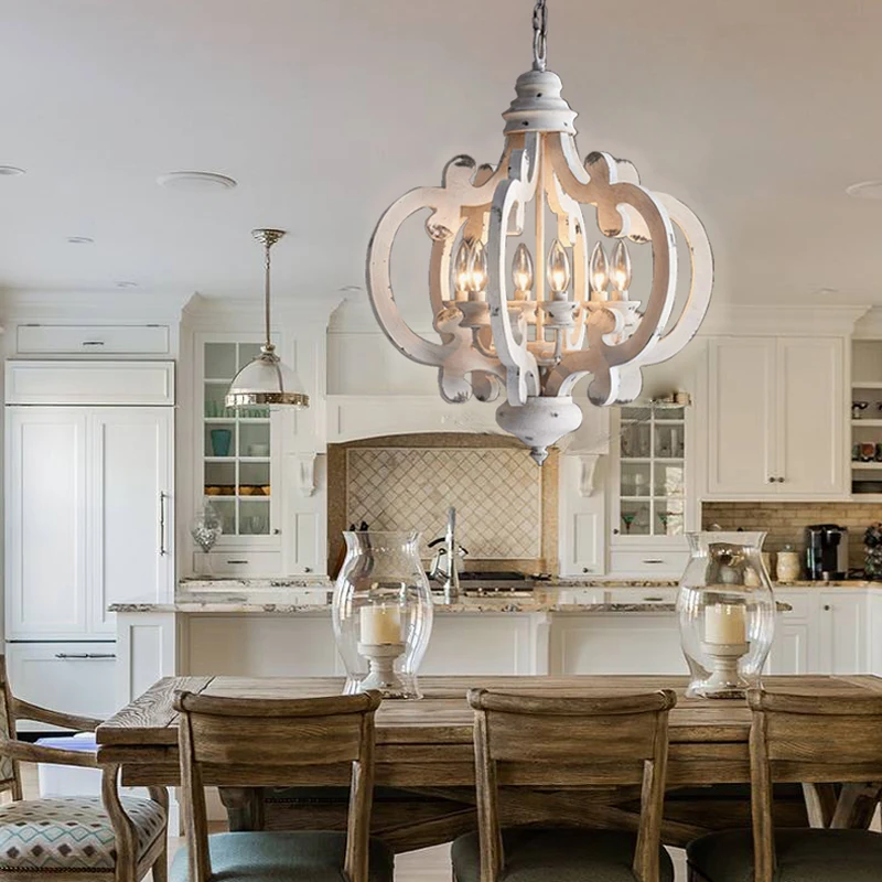 Pаспродажа Винтажная деревянная люстра, освещение для гостиной, спальни, кухни, гостиной, лофт, ретро, комнатный светильник, осветительный прибор