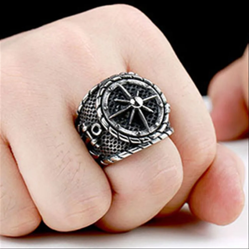 Кольцо викингов из нержавеющей стали в стиле Мужское ювелирное изделие кольцо на
