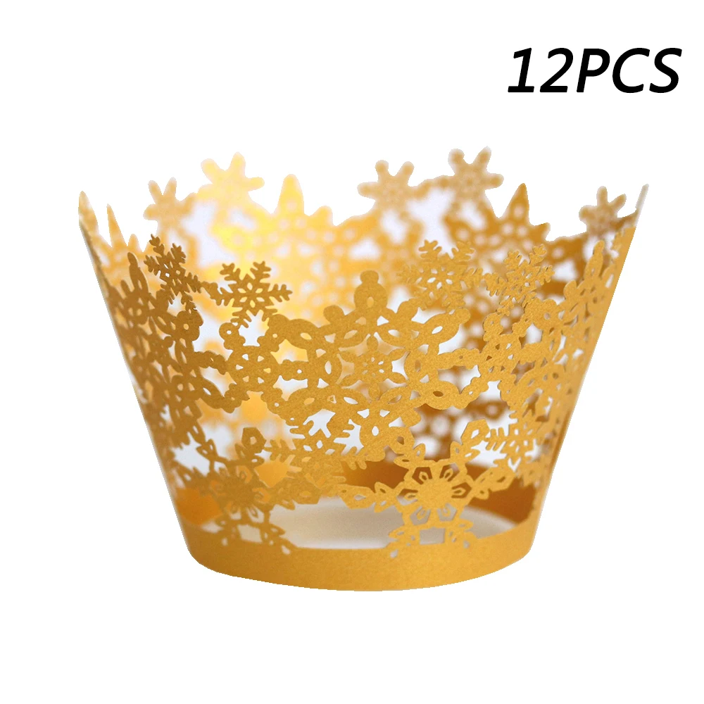 12 шт. наволочки со снежинками кружевная чашка коробка для торта перламутровая