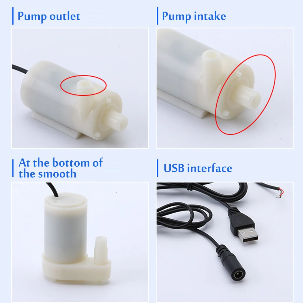 Погружная водяная помпа для аквариумов 1 м 5 в постоянного тока миниатюрный насос