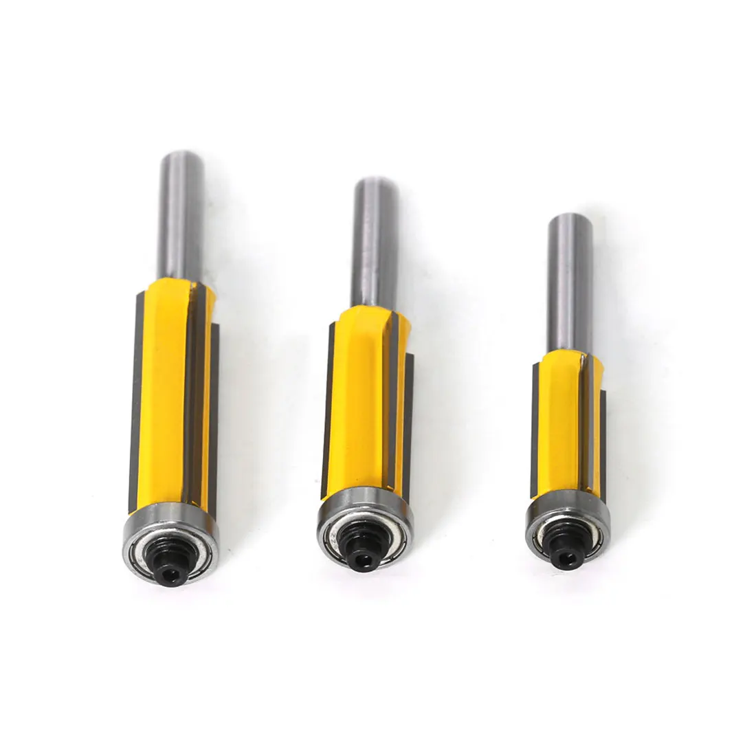 

3pcs 8mm Flush Trim Bit Z4 Pattern Router Bit Top & Bottom Bearing Bits Milling Cutter Woodworking Cutters
