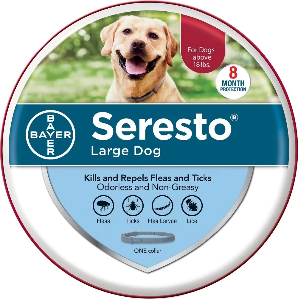 

Original Authentic Bayer Seresto 8 Month Flea & Tick Prevention Collar for Large Dogs In Stock