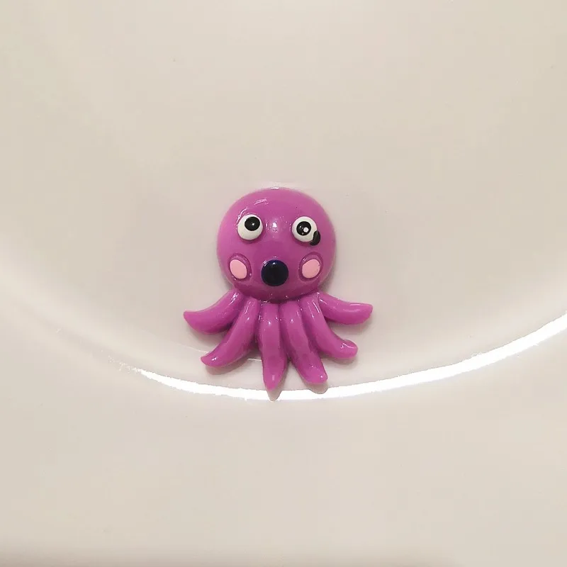 Purple 6 Pieces 6 шт., единорог, осьминог, дельфин, полимерная слизня, игрушка-подвеска для детей, пластилин для моделирования, сделай сам, набор аксессуаров, Детский пластилин - Цвет: Purple 6 Pieces