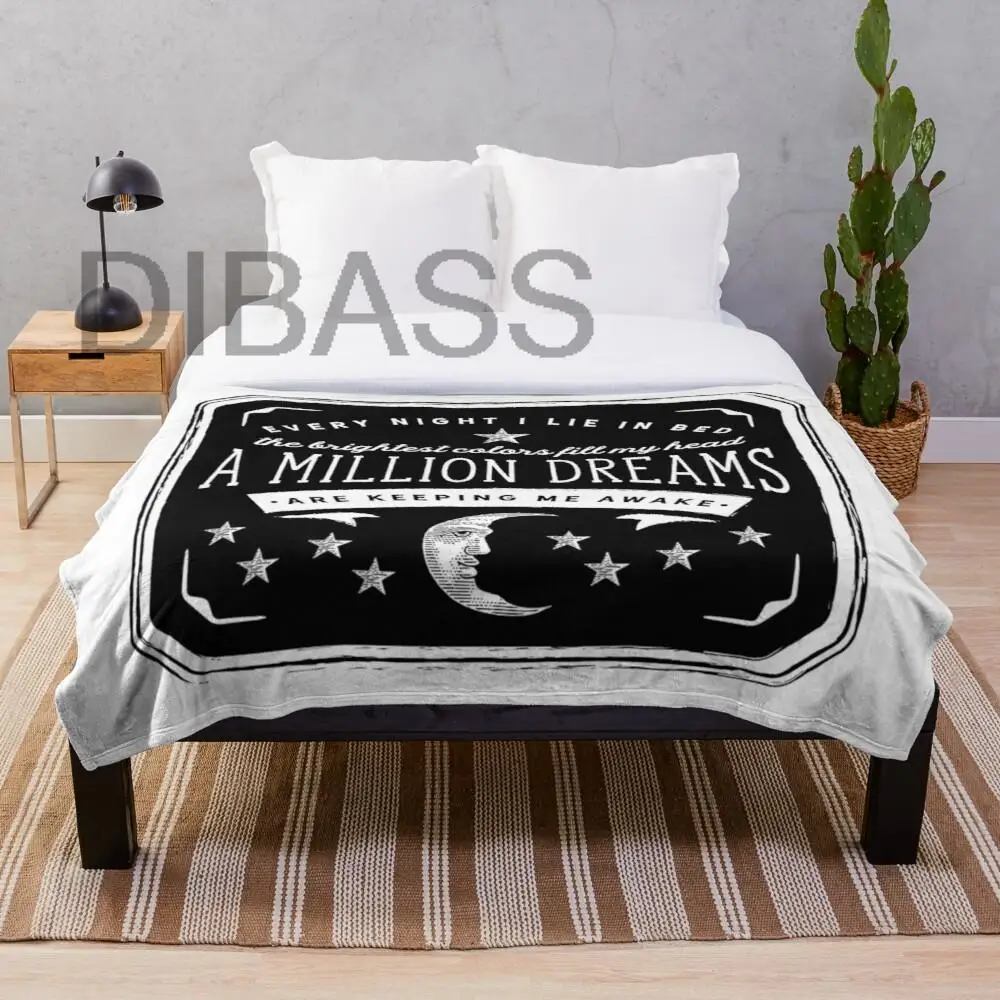 

A Million Dreams (The Greatest Showman) Super Soft Throw Blanket, Lightweight Plush Bed Flannel Blankets, Suitable for Adults an