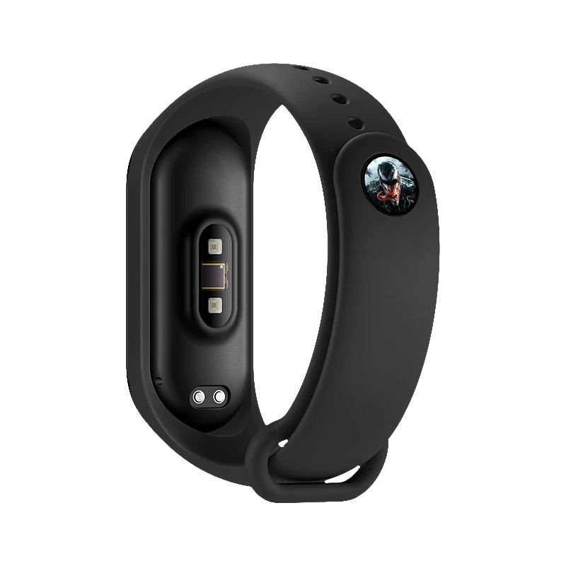 Для mi Band 4 3 силиконовый ремешок на запястье для Xiaomi mi 4 3 ремешок с металлической пряжкой браслет с узором mi band 4 Ограниченная серия - Цвет ремешка: venom