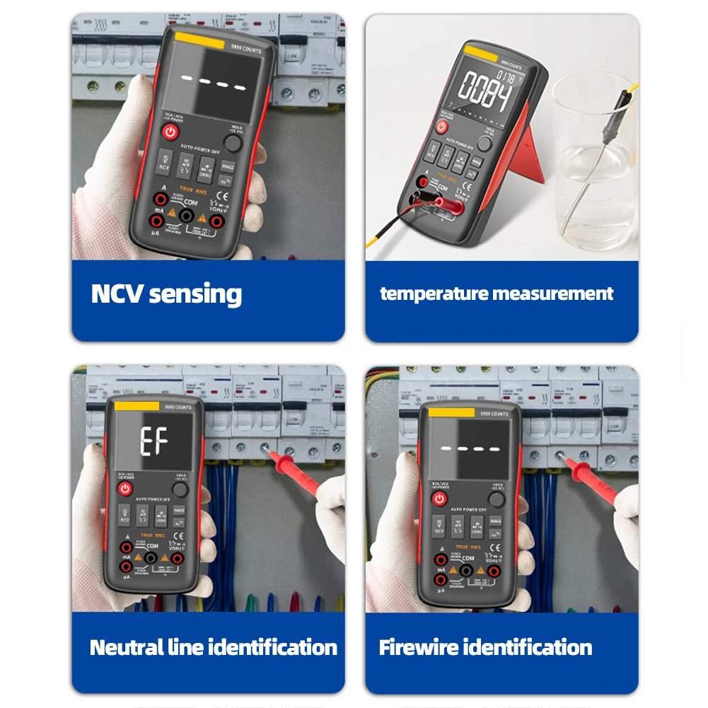 

ANENG Q1 Digital Multimeter 9999 Analog Tester True RMS Professional Multimetro DIY Transistor Capacitor NCV Testers Lcr Meter