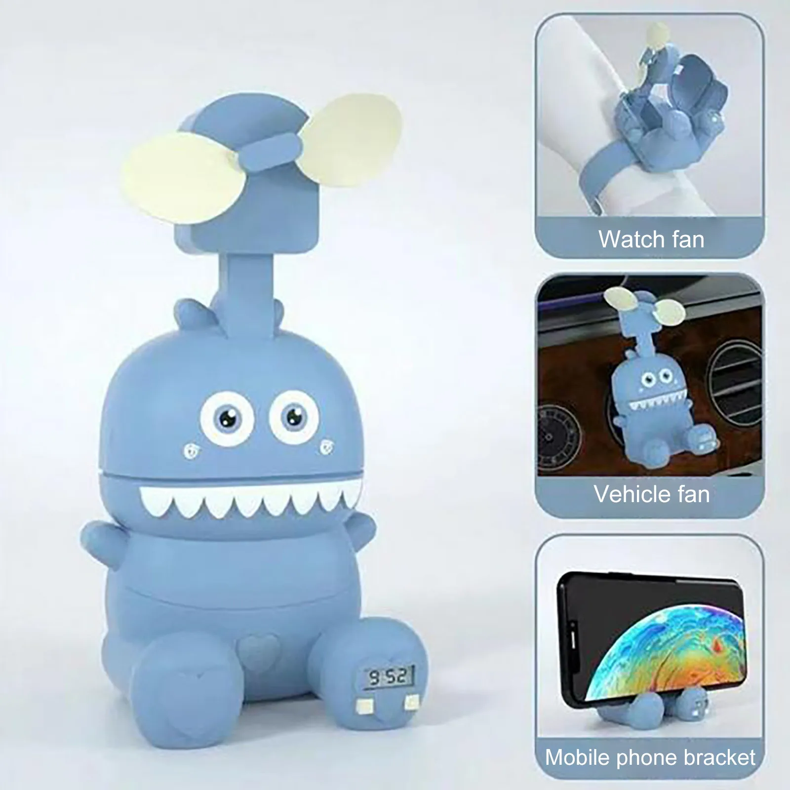 Детские часы с мультипликационными изображениями вентилятор зарядки складной