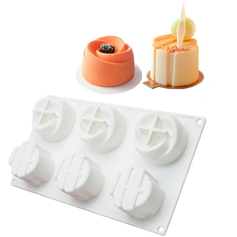 

1Pc 2 in 1 Rose Flower Pillar Silicone Cake Mold for Chocolate Mousse Pudding Dessert Bread Pastry Bakeware Pan Decorating Tools