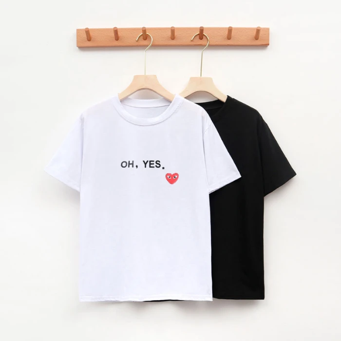 

Plus Size S-3XL Harajuku Summer T Shirt Women Fashion Love Oh Yes Printed Cute T-shirt Woman Tee Tops Casual Female T-shirts