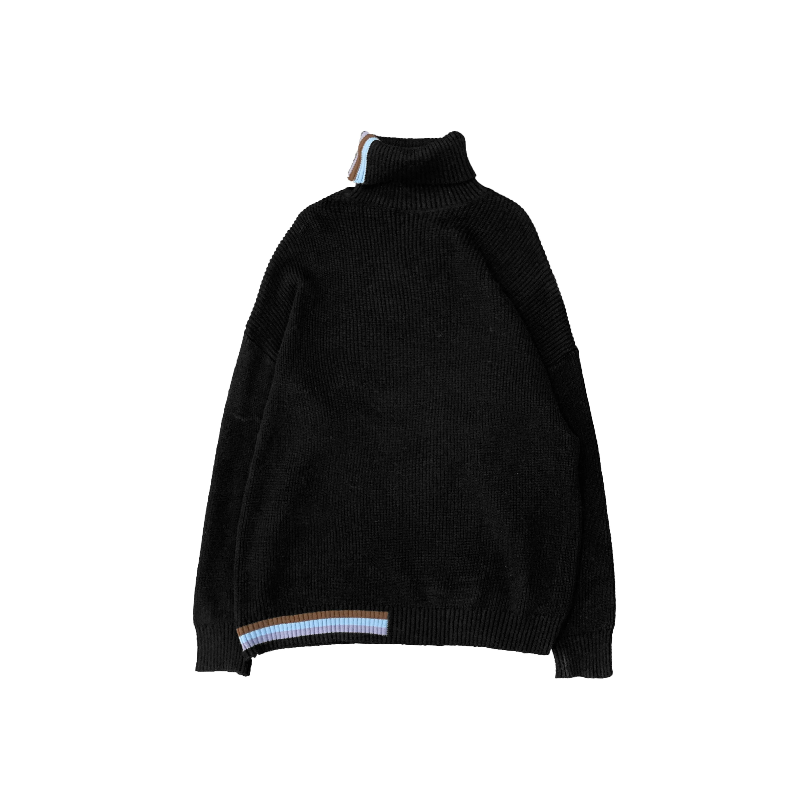 

Spring and Autumn Turtleneck Solid Color Men's Korean-Style Trendy Loose Fashion Brand Ins Lovers Wild Sweater