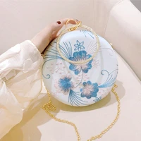 2022 brand fashion women bag tassel metal small day clutches lady embroidery evening bags wedding purse female handbag deginer