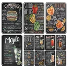 Изящная металлическая пластина для приготовления пищи жестяной знак ретро кофе металлический постер Декор таблички шикарное Кафе Кухня искусство Украшение стен аксессуары