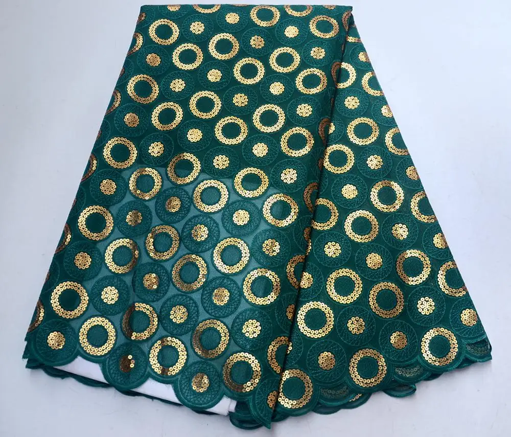 

Africa Organza Lace fabric,Newest High Quality Best Design Green and gold Sequins Nigerian Swiss lace,African Tulle lace fabrics