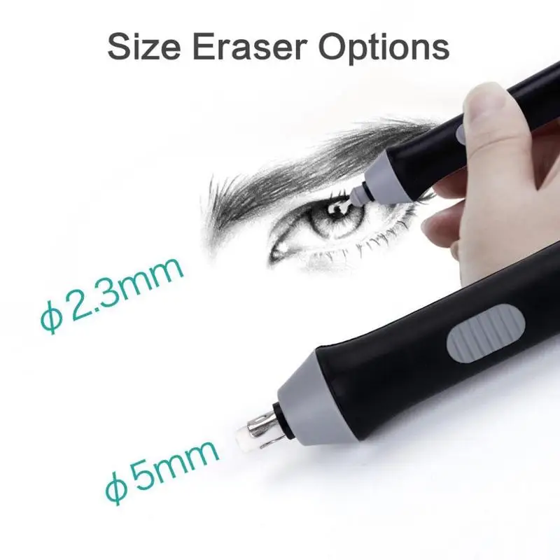 Стирательная резинка для детей ручка-карандаш на батарейках 3 цвета школы