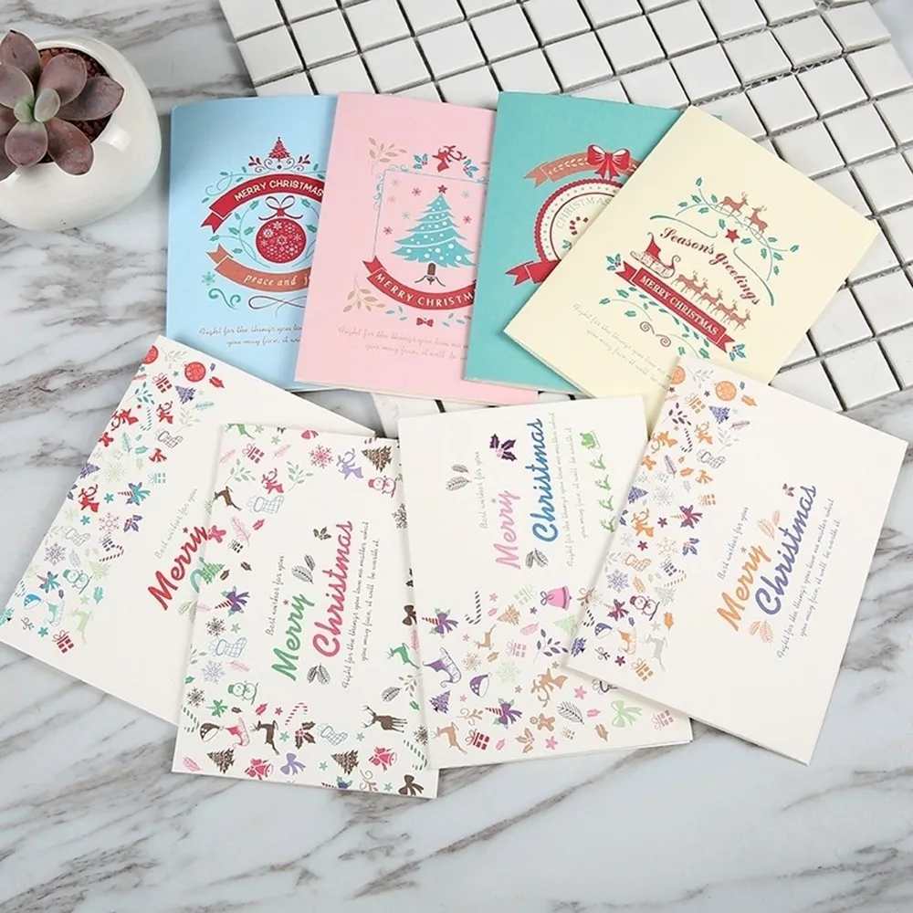 Творческий мультфильм благословение карты Рождественские открытки с Конверты