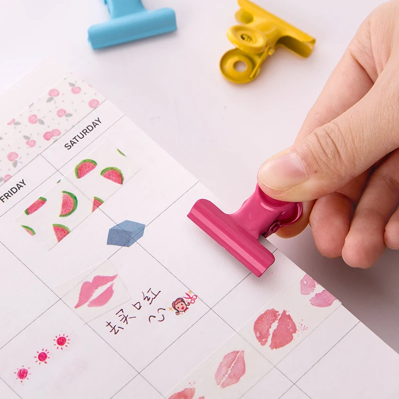 Симпатичный простой металлический зажим с длинным хвостом карамельные 9 цветов