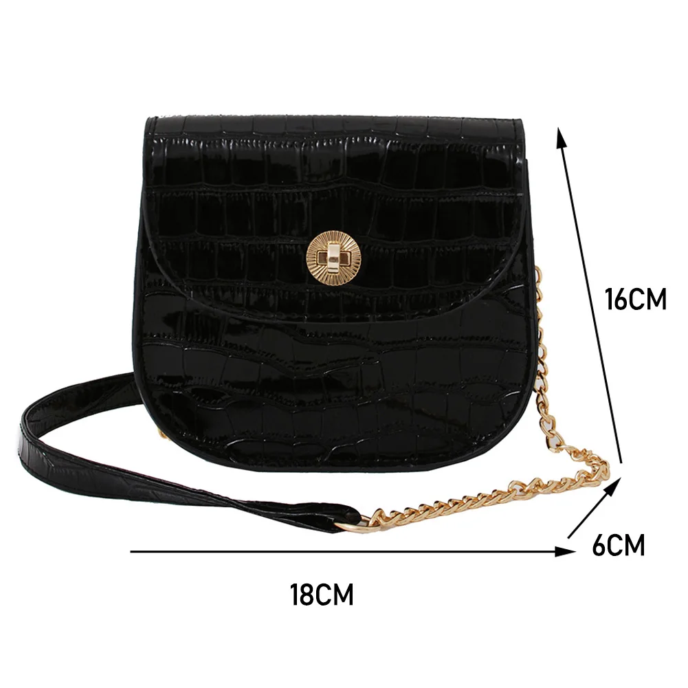 

2021 Stone Pattern Crossbody Bags For Women Soft Pu Leather Shoulder Bags Female Saddle Bag Small Chain Handbag sac a main