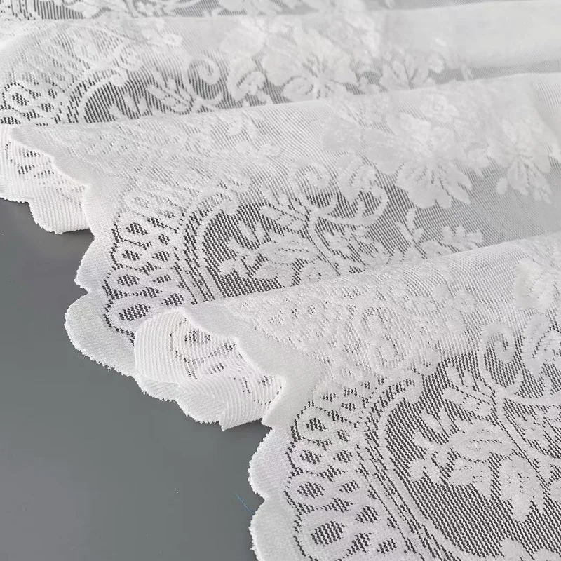 

European Romance White lace Luxury sheer curtains for living room bedroom window tulle kitchen curtains short drapes home decor
