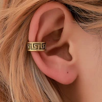 vintage hollow ear clips bohemian carving pattern ear cuff clip for women girl metal trendy earring clip jewelry accessories