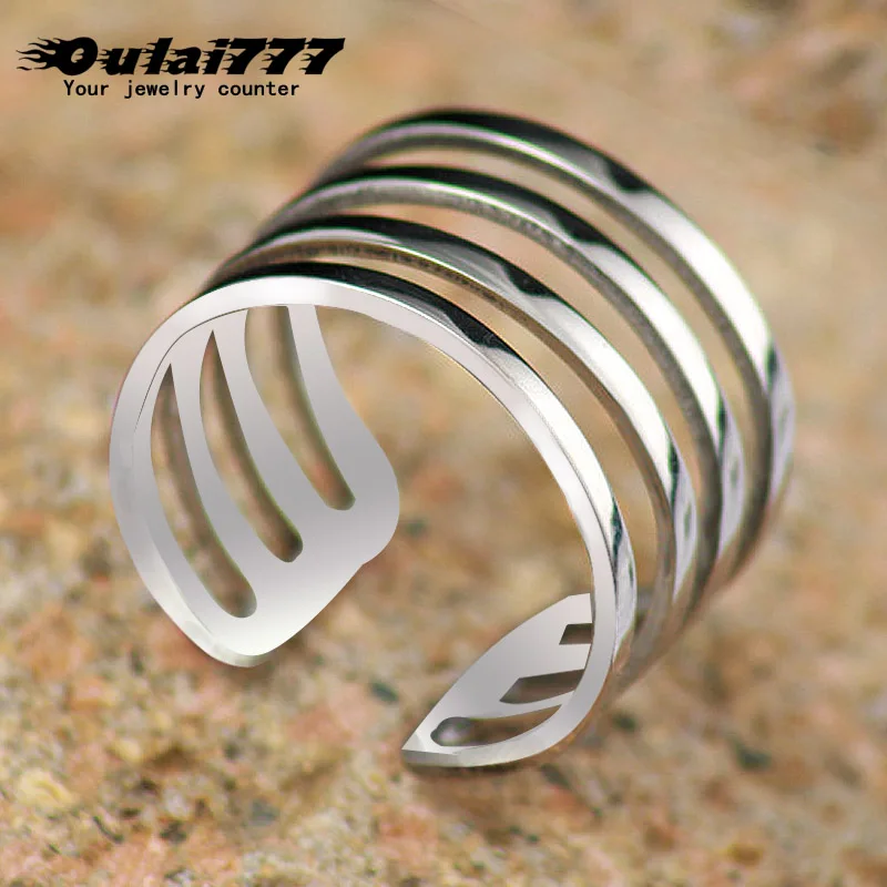 Мужские кольца из нержавеющей стали много цветов аксессуары регулируемое