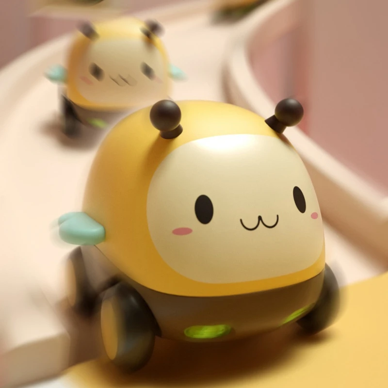 

Children's Cartoon Cute Pet Animal Slide Toys Car Return Force Mini Inertial Vehicle Boy Girl with Sound Light