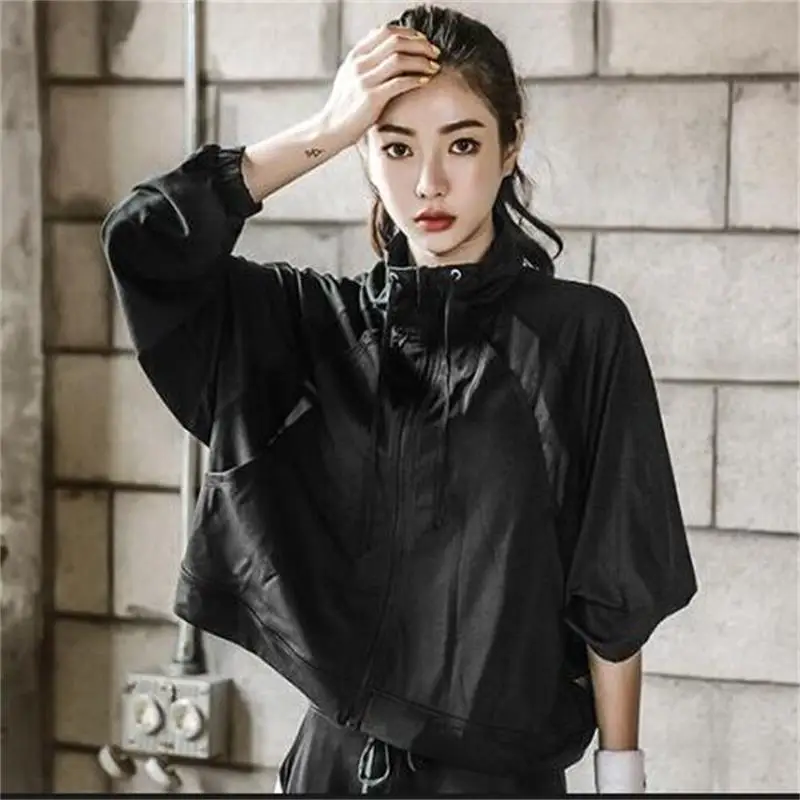 Новинка осень зима Йога Свободный Спорт Досуг сетка лоскутное Женское пальто