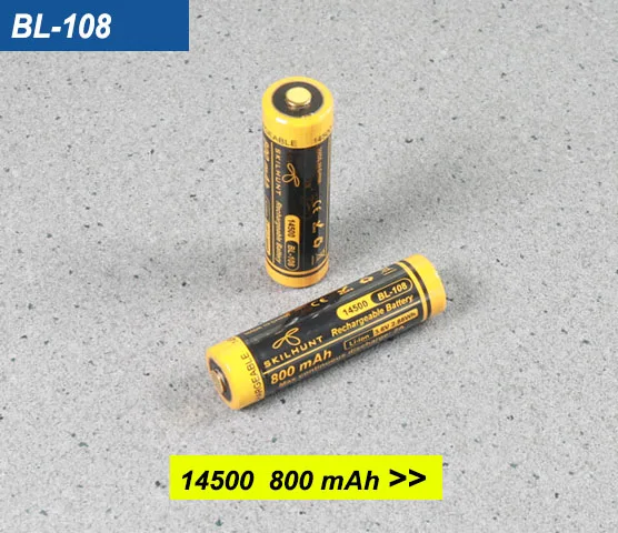 Аккумуляторная литий-ионная батарея Skilhunt BL-108 3 6 V 800mAh 14500 | Освещение