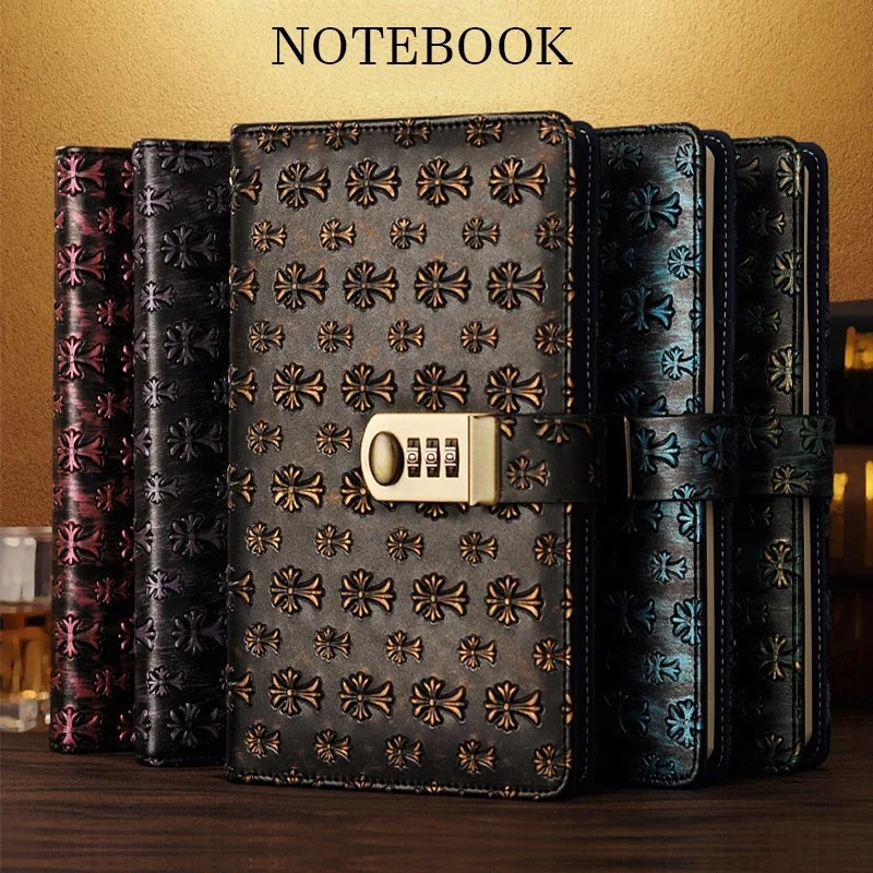 A5 ретро блокнот с кодовым замком бумага бизнес и школа библиотеки принадлежности