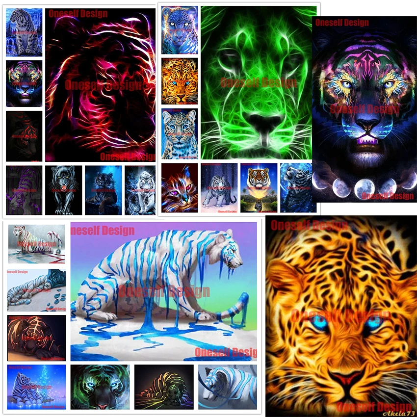Алмазная мозаика &quotсделай сам&quot животное тигр 5d картина из страз квадратное
