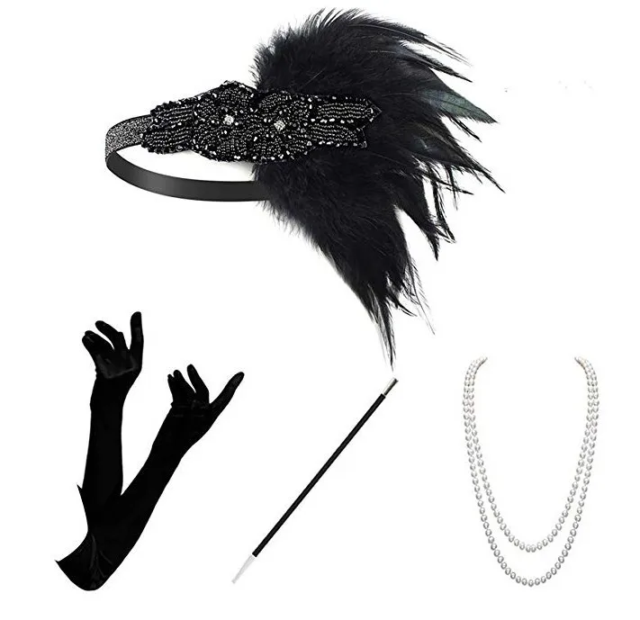 Аксессуары для платья в стиле ретро праздвечерние чный реквизит повязка на