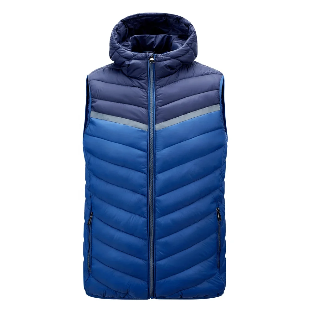 

2021 Custom Vest jacket 100% Nylon Outerwear Lightweight Sleeveless Jacket Men Puffer