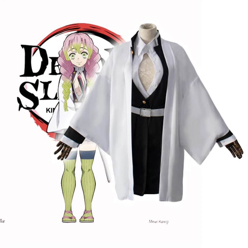 

Костюм для косплея Kimetsu no Yaiba Demon Slayer, Kanroji Mitsuri Nezuko Agatsuma Zenitsu Tomioka Giyuu Muzan, косплей, аниме