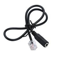 1pc phone adapter rj11 to 3 5 female adapter convertor cable pc computer headset telephone