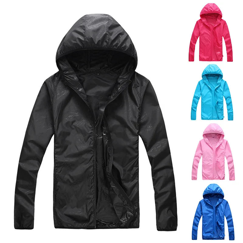 

Windproof Men Sport Coat Bicycle Jacket Men & Women Jacket For Outdoor Quick Dry Sun Protective Hiking Windbreaker Hooded Cycle