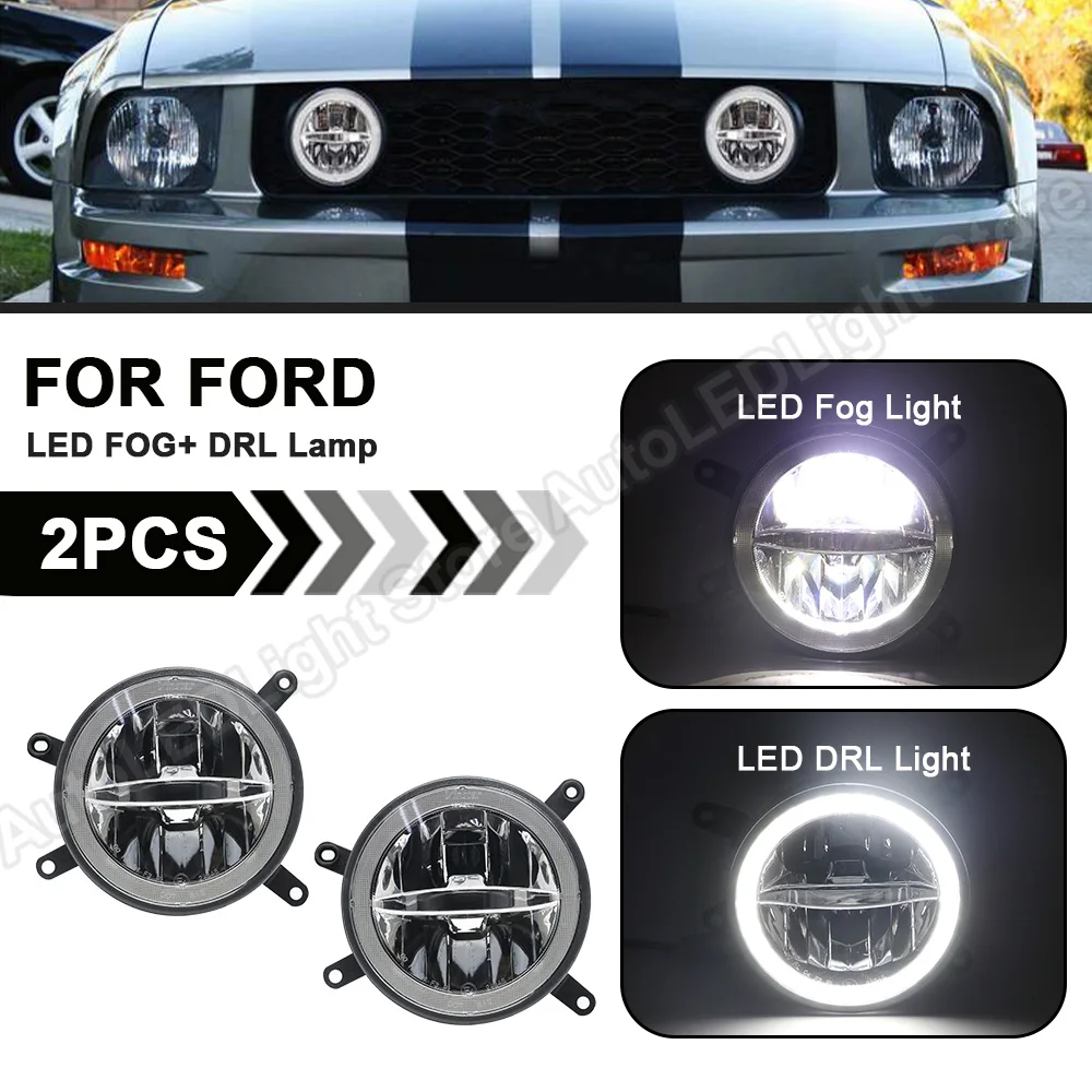 

Противотуманные фары, светодиодные, 2 шт., для 2005, 2006, 2007, 2008, 2009, 2005, Ford Mustang GT 2006, 2007, 2008, 2009