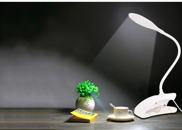USB Led Настольная лампа с зажимом лампа настольная Гибкая защита глаз 14 светодиодов для прикроватной книги для чтения учебы офиса работы ребенка ночник