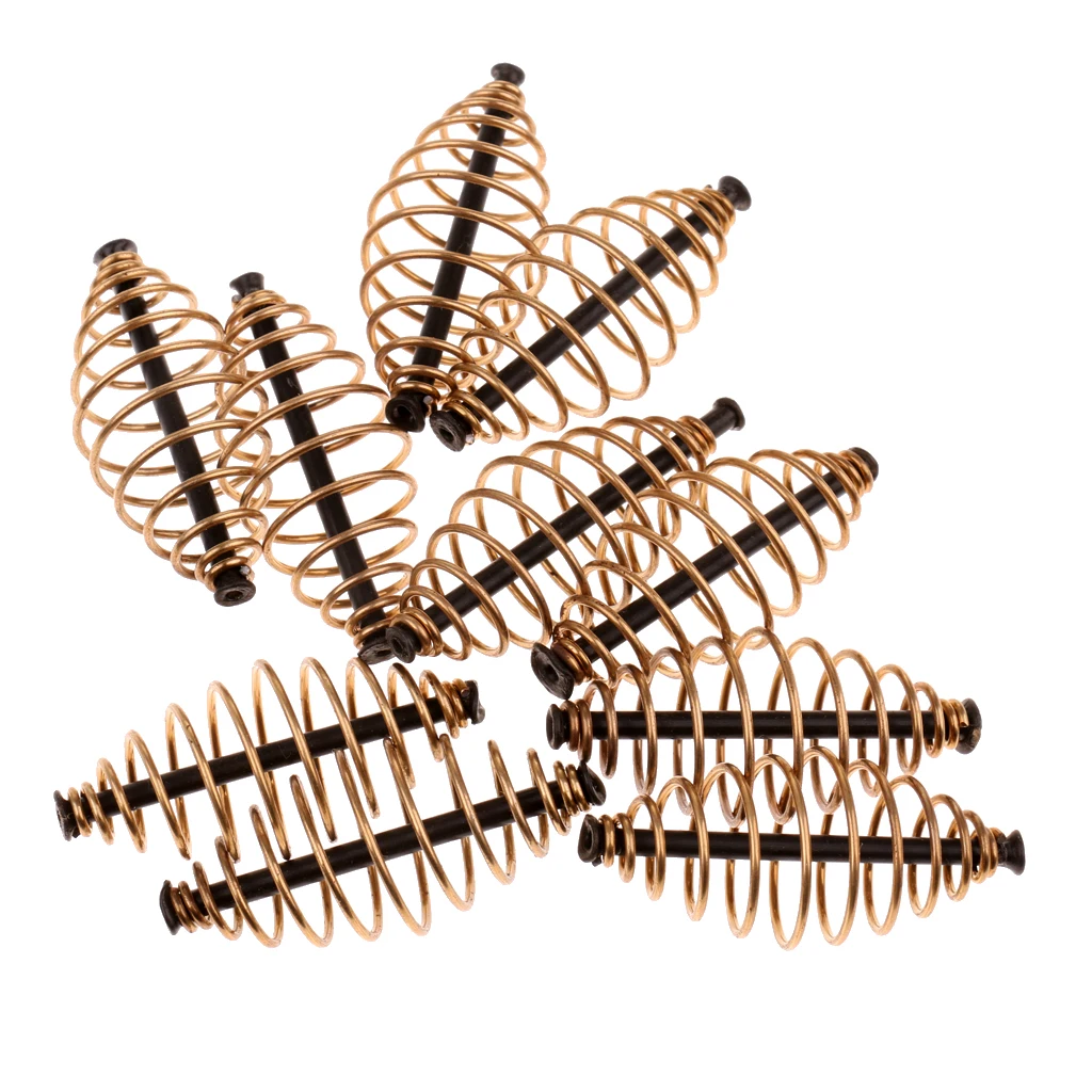 

Рыболовные кормушки, металлическая катушка, пружинные, для ловли карпа, 10 шт.