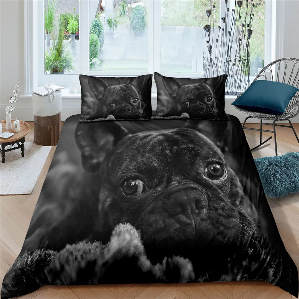 

Cute Dogs Duvet Cover Set Bedding Sets Kids Boys Girls Animal Home Textiles Cute Pet 2/3pcs Bedclothes Single Full Queen King