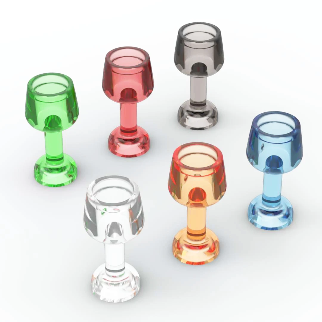 

25pcs MOC Bricks Transparent Colors Utensil Goblet Large for figures Building Blocks Assembles Particles diy Children Toys 33061