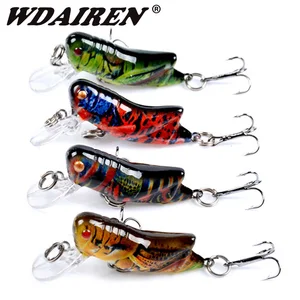 4 шт.компл., приманка в виде гольяна, рыболовный воблер, смешанные цвета, приманка в виде насекомых, кренкбейт для реалистичного пластика, Кузнечика, карпа, окуня, рыболовная снасть