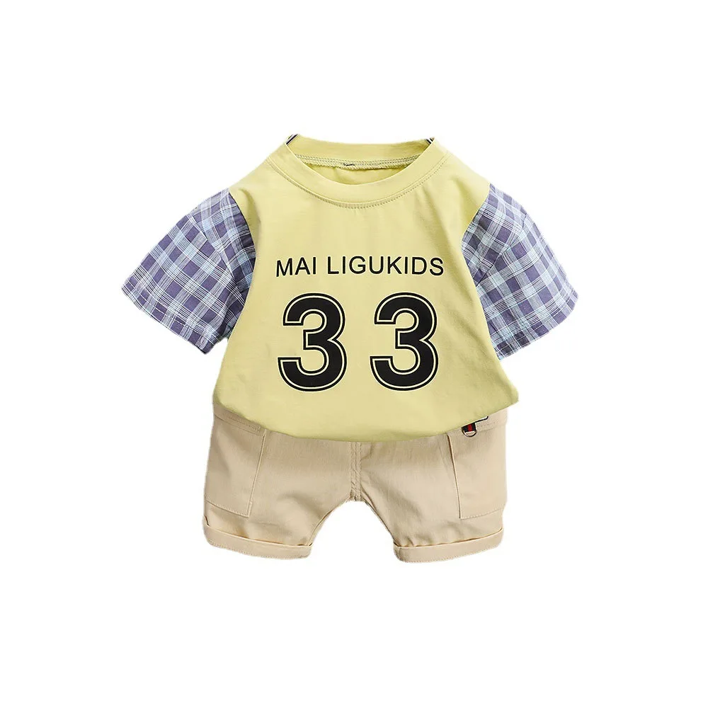 Детские комплекты одежды для мальчиков летняя детская повседневная одежда