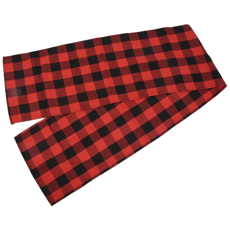 

Checkered Tablecloth Cotton Black and Red Plaid Fashion Design, Suitable for Family Dinner Christmas Birthday Party Table Home D