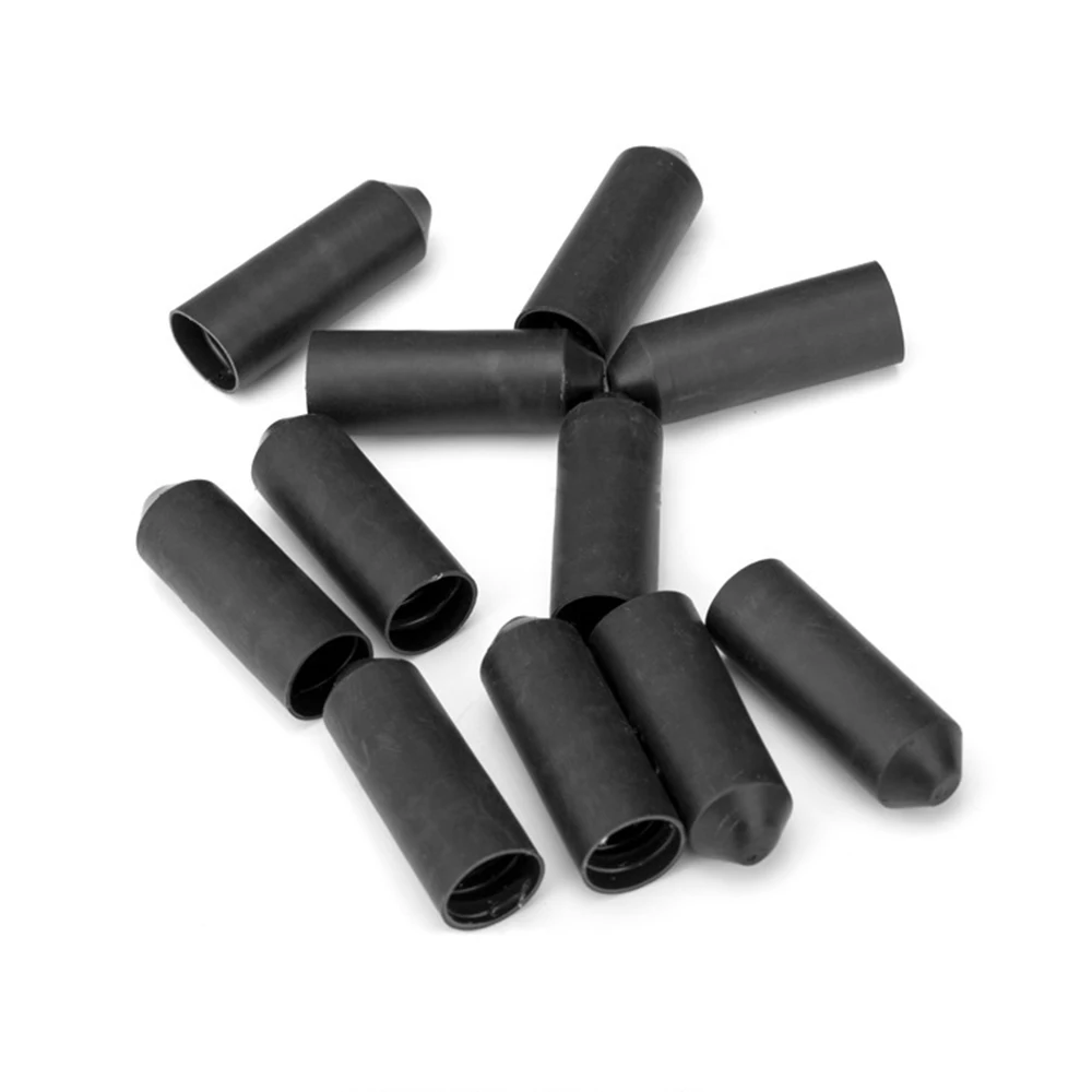 

20/10/5PCS Cable Heat Shrinkable Cap Black High Voltage Cable Insulation Protection Sealing Head Protect Cover Bottom Cable Sle