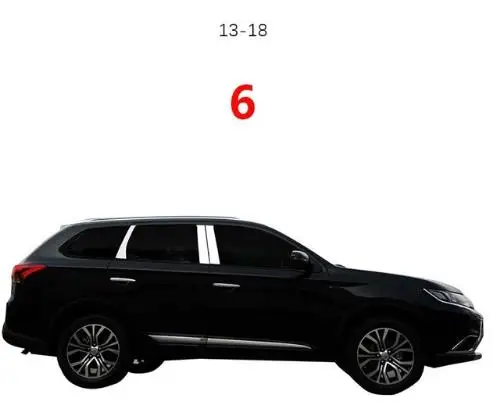 Для Mitsubishi Outlander 2014 2015 2016 2017 нержавеющий хромированный оконный столб крышка