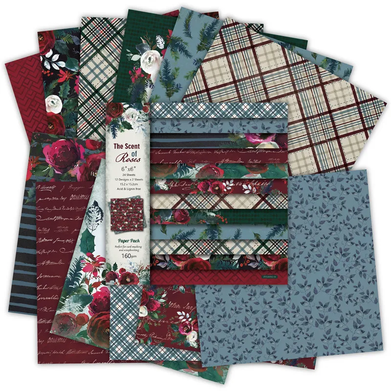 

6 дюймов 24 листа Роза бумага для скрапбукинга оригами фон бумага сделай сам карточка для изготовления дома деко подарок искусство и ремесла