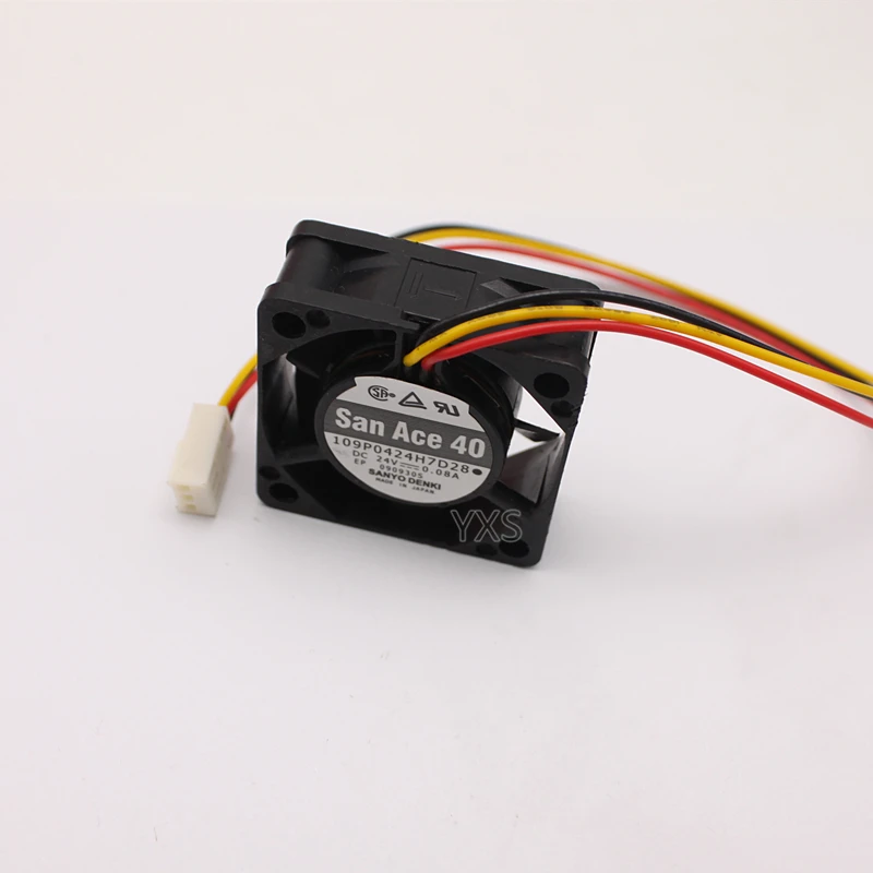 Sanyo 109P0424H7D28 для Fanuc IPC инвертера сервера Вентилятор охлаждения 24 В DC 0.08A 4015 40*40*15