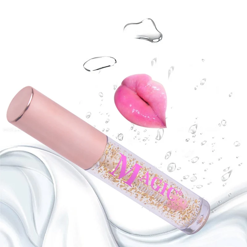 Warming lipstick magic temperature changed color Strawberry color lip balm moisturizing and lasting ladies crystal lip gloss