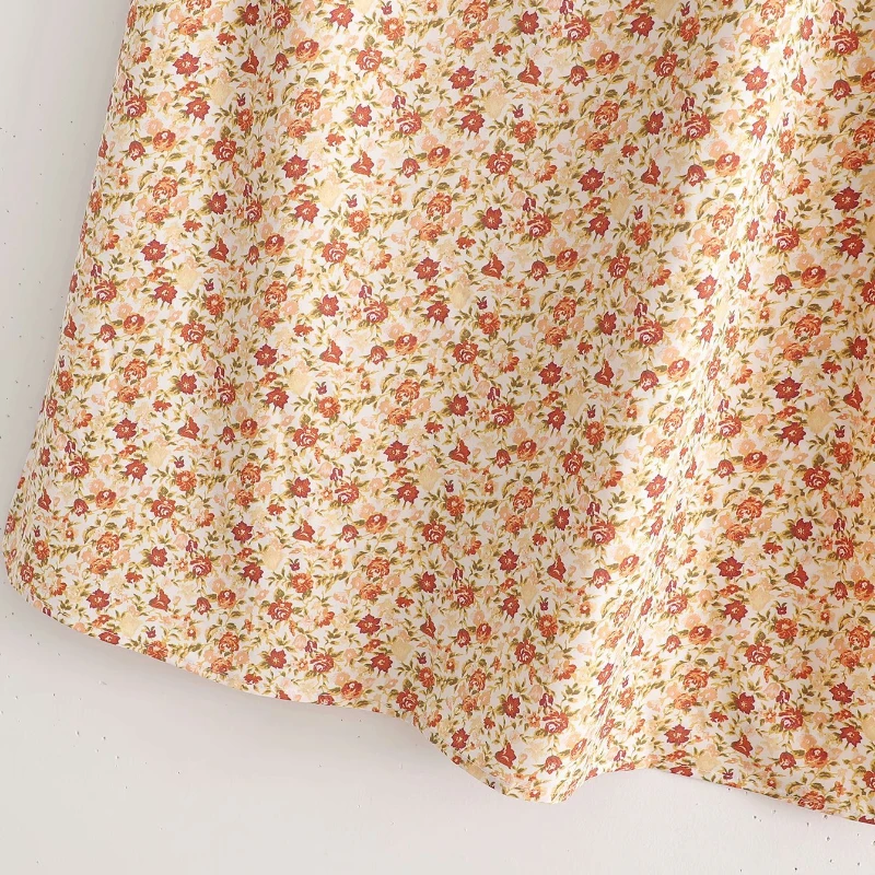 

Retro High Waist Slim A-line Women Skirts Elegant Printing Side Split Faldas 2021 Summer Temperament Sweet Floral Pencil Skirt