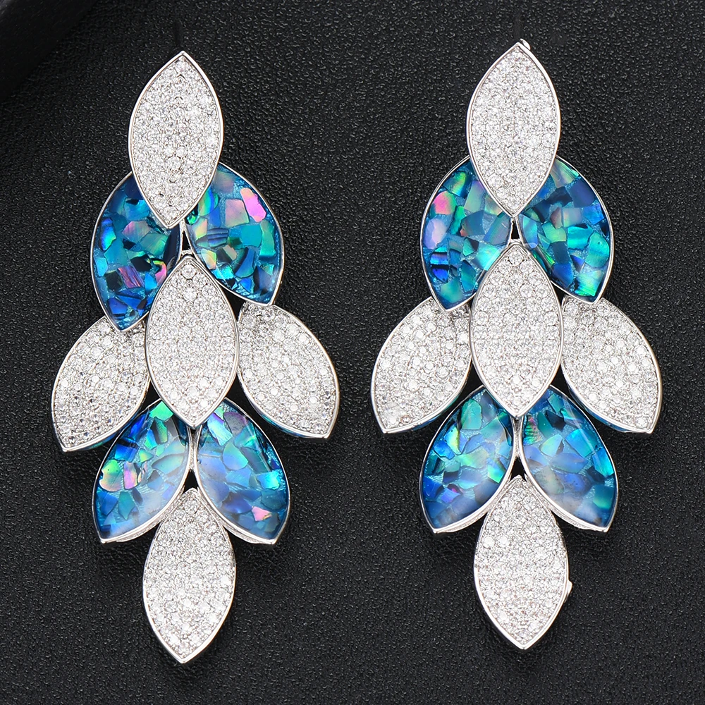 

Blachette Luxury Dubai Bohemia Style Pendientes Mujer Moda Women Drop Earrings Female Jewelry Brincos Bridal Wedding Jewelry